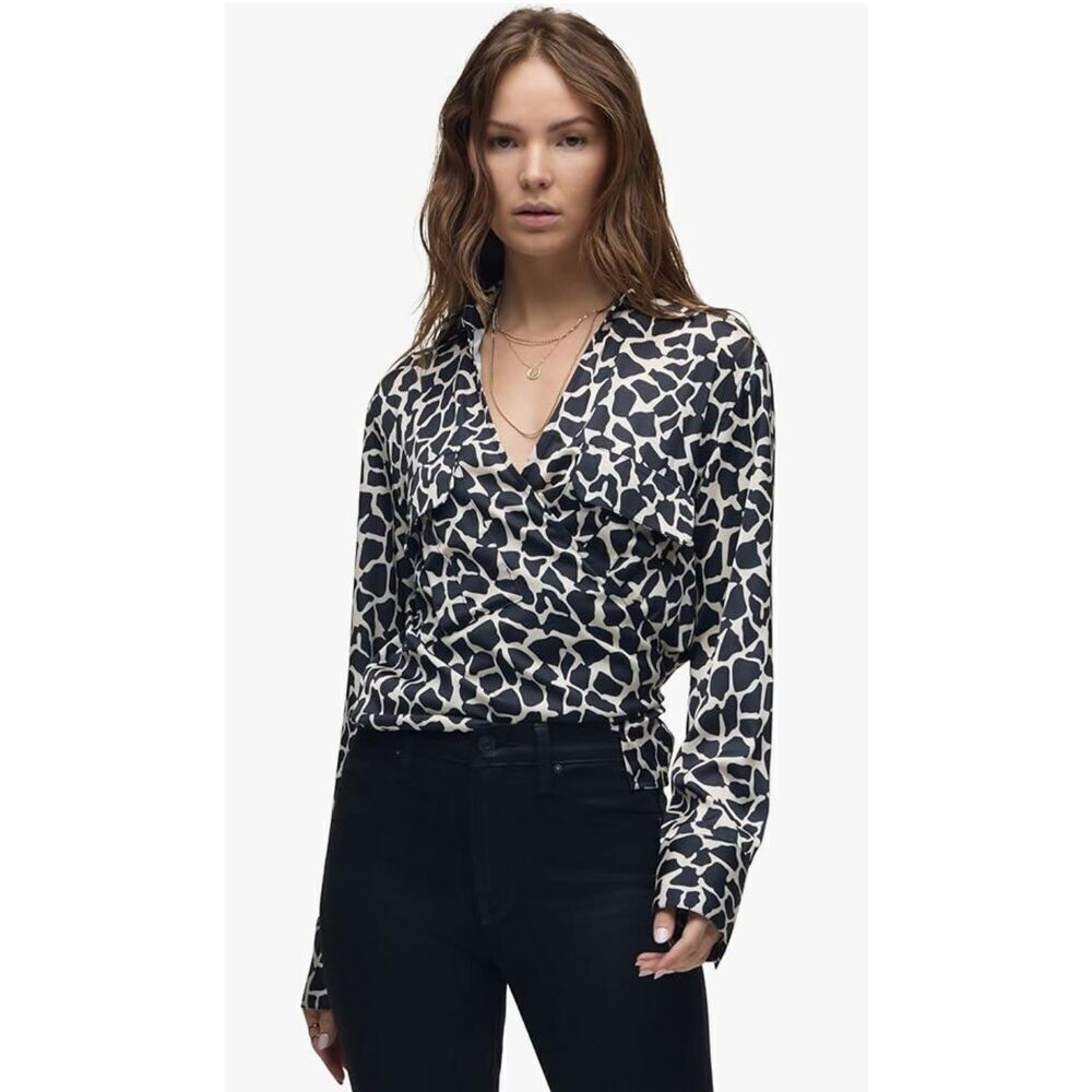 HUDSON Womens Long Sleeve Wrap Shirt Size XS